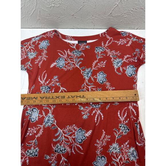 J. Jill Wearever Relaxed Two-Pocket T-Shirt Dress Tunic Shift Womens Size Small - Picture 6 of 6